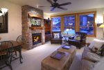 Cozy Up Around the Gas Fireplace with the Family.